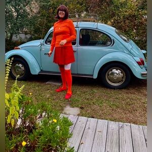 Source Unknown Orange and Red Costume Set